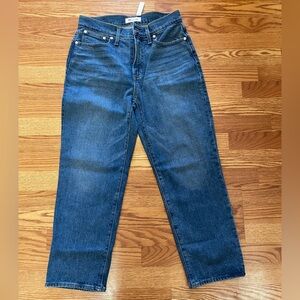 The perfect vintage straight jean, Madewell, NWT, size 29P